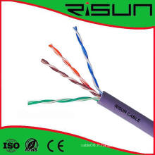 Vente en gros 4 paires 24AWG Solid UTP Cat5e Cable Utilisation à l&#39;intérieur